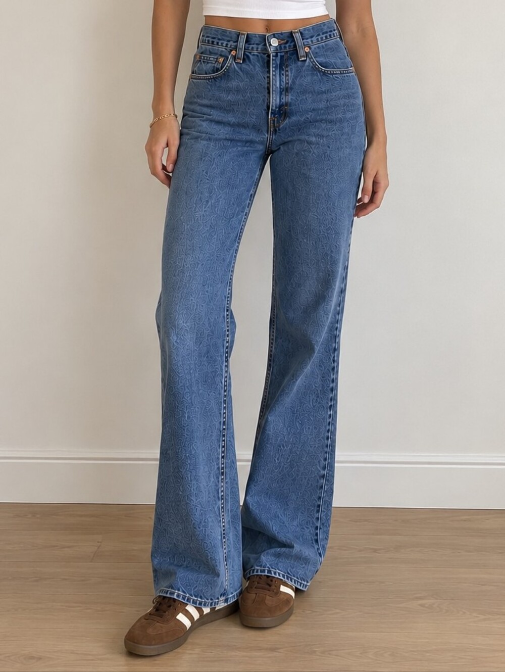Vintage Levis 517 Womens Bootcut Flare Jeans White Tab 7M Dark Wash 25/26 Y2K